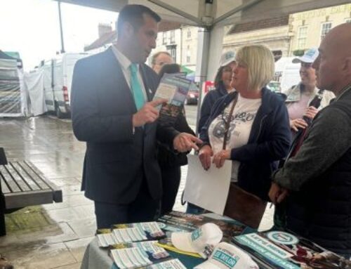 Lee Taylor listens to the concerns of Northallerton residents